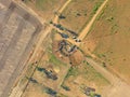 Aerial view of Outback Cattle mustering