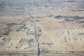 Aerial view of the outskirts of Doha