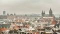 Aerial view over Amsterdam Central Station and Nicholas Church