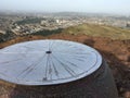 Aerial view over Arthur`s Seat mountain, the main peak of the group of hills in Edinburgh, Scotland Royalty Free Stock Photo