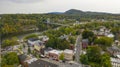Aerial View Over Broadway Street South Kingston New York