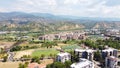Aerial view over the city of Rende, Cosenza, Italy
