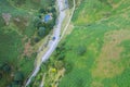 Aerial View over Carding Mill Valley in Shropshire, UK