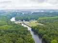 Aerial view over Chenonceau castle, Loire valley, France, Sologne Royalty Free Stock Photo