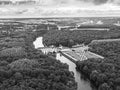 Aerial view over Chenonceau castle, Loire valley, France, Sologne Royalty Free Stock Photo