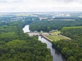 Aerial view over Chenonceau castle, Loire valley, France, Sologne Royalty Free Stock Photo