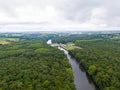 Aerial view over Chenonceau castle, Loire valley, France, Sologne Royalty Free Stock Photo