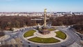 Aerial view over the city of Berlin Royalty Free Stock Photo