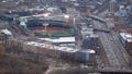 Aerial view over the city of Boston with Fenway Park stadium - BOSTON. UNITED STATES - APRIL 5, 2017 Royalty Free Stock Photo