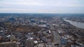 Aerial view over the city of Boston - travel photography