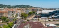 Aerial view over the city of Cannes - CITY OF CANNES, FRANCE - JULY 12, 2020 Royalty Free Stock Photo