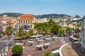 Aerial view over the city of Cannes - CITY OF CANNES, FRANCE - JULY 12, 2020 Royalty Free Stock Photo