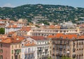 Aerial view over the city of Cannes - CITY OF CANNES, FRANCE - JULY 12, 2020 Royalty Free Stock Photo