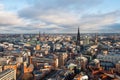 Aerial view over city of Hamburg in Germany Royalty Free Stock Photo