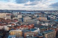 Aerial view over city of Hamburg in Germany Royalty Free Stock Photo