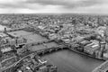 Aerial view over the City of London and River Thames Royalty Free Stock Photo