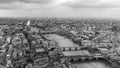 Aerial view over the City of London and River Thames Royalty Free Stock Photo