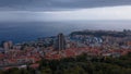 Aerial view over the city of Monaco, Monte Carlo. Royalty Free Stock Photo