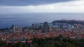 Aerial view over the city of Monaco, Monte Carlo. Royalty Free Stock Photo