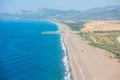 View over Dalaman beach toward Sarigerme on the Meditteranean coast of Turkey Royalty Free Stock Photo