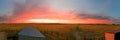 Aerial View Over Eastern Colorado Farm/Ranch Lands Grassy Fields Royalty Free Stock Photo