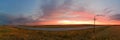 Aerial View Over Eastern Colorado Farm/Ranch Lands Grassy Fields Royalty Free Stock Photo