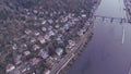 Aerial view over the famous city of Heidelberg Germany - Heidelberg castle - old bridge - old town Europe Royalty Free Stock Photo