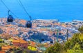 Aerial view over Funchal city, Madeira Royalty Free Stock Photo