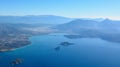 Aerial view over Gocek and Fethiye in Turkey Royalty Free Stock Photo