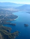 Aerial view over Gocek and Fethiye in Turkey Royalty Free Stock Photo