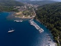 Aerial view over Karacasogut Bay, Marmaris, Turkey Royalty Free Stock Photo