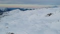 Aerial view over Les Trois Vallees in the Frenc Alps, France