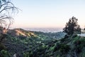 Aerial view over Los Angeles Downtown from Hollywood Hills Royalty Free Stock Photo