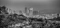 Aerial view over Los Angeles Downtown from Hollywood Hills Royalty Free Stock Photo