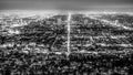 Aerial view over Los Angeles Downtown from Hollywood Hills Royalty Free Stock Photo