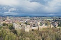 Aerial View over Ludlow Castle in Shropshire