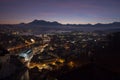 Aerial view over Luzern Lucerne at sunrise, Switzerland Royalty Free Stock Photo