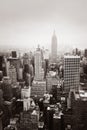 Aerial view over Manhattan Royalty Free Stock Photo