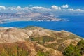 Aerial view over mountains