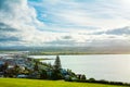 Aerial view over Napier, The Art Deco Capital of New Zealand; a beautiful coastal city on New Zealand's North