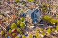 Aerial view over Noorderkerk and Jordaan