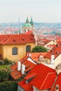 Aerial view over Old Town in Prague, Czech Republic Royalty Free Stock Photo