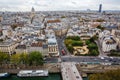 Aerial view over Paris, France Royalty Free Stock Photo