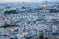 Aerial view over Paris, France Royalty Free Stock Photo