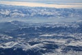 Aerial view of Pontic Mountains in winter Royalty Free Stock Photo