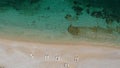 Aerial view over the rocky beach Leftos Gialos in Alonissos island, Sporades, Greece