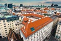Aerial view over the rooftops of Vienna Royalty Free Stock Photo