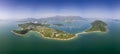 Aerial view over Sam Mun Tsai, Tai Po, Hong Kong