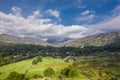 Aerial View over Scenic Village in Lake District Royalty Free Stock Photo
