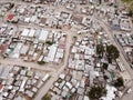 Aerial view over South African township Royalty Free Stock Photo